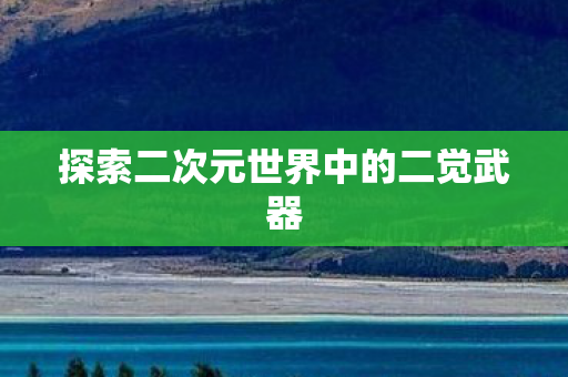 探索二次元世界中的二觉武器 探索二次元世界中的二觉武器