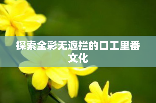 探索全彩无遮拦的口工里番文化 探索全彩无遮拦的口工里番文化