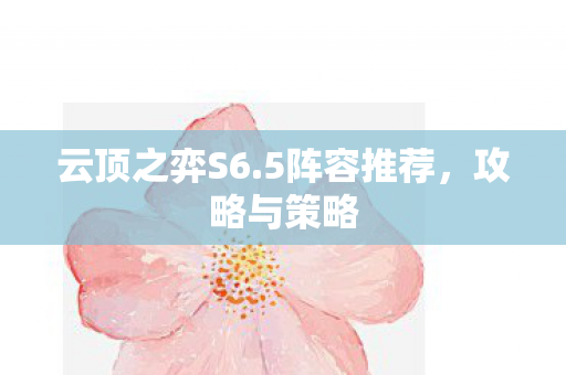 云顶之弈S6.5阵容推荐，攻略与策略