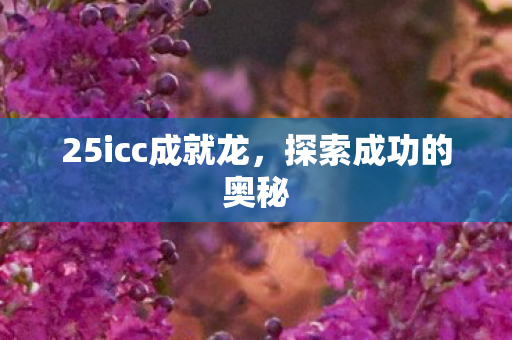 25icc成就龙,探索成功的奥秘 25icc成就龙,探索成功的奥秘