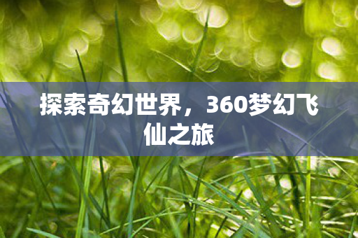 探索奇幻世界，360梦幻飞仙之旅
