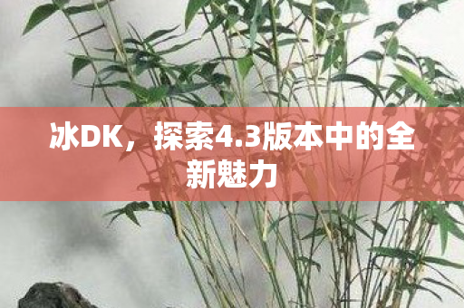冰DK,探索4.3版本中的全新魅力 冰DK,探索4.3版本中的全新魅力