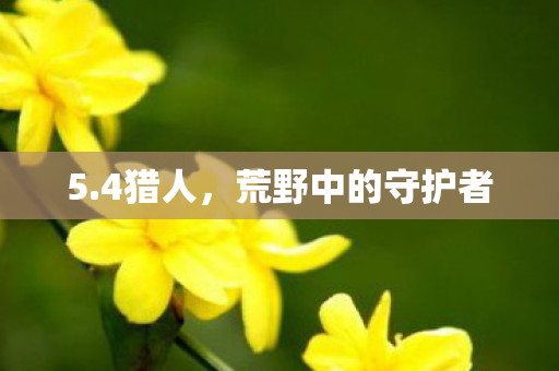 5.4猎人，荒野中的守护者