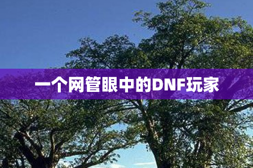 一个网管眼中的DNF玩家