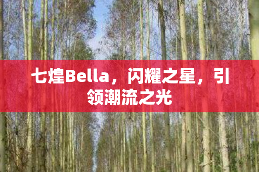 七煌Bella，闪耀之星，引领潮流之光