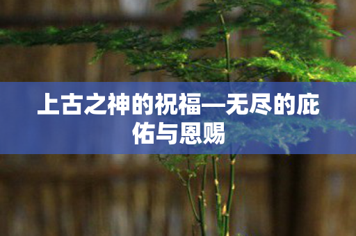 上古之神的祝福—无尽的庇佑与恩赐