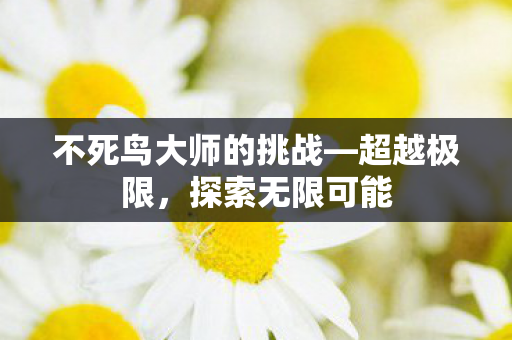 不死鸟大师的挑战—超越极限，探索无限可能