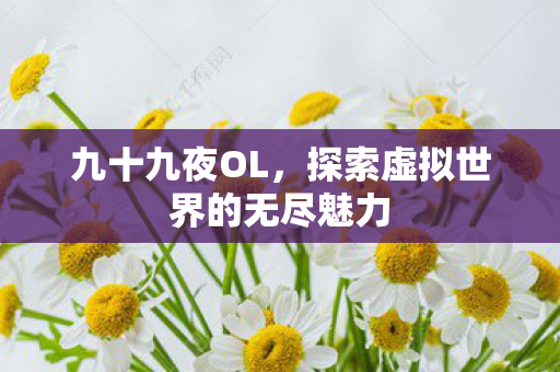 九十九夜OL，探索虚拟世界的无尽魅力