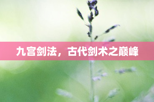 九宫剑法，古代剑术之巅峰