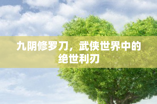 九阴修罗刀,武侠世界中的绝世利刃 九阴修罗刀,武侠世界中的绝世利刃