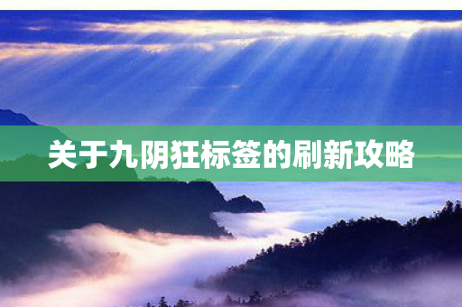 关于九阴狂标签的刷新攻略