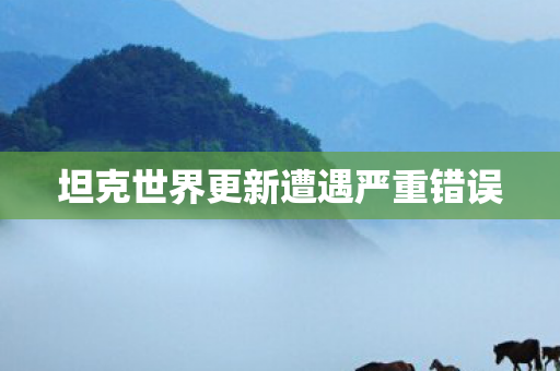 坦克世界更新遭遇严重错误
