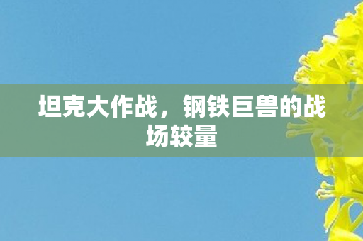 坦克大作战，钢铁巨兽的战场较量