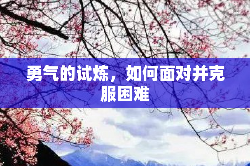 勇气的试炼，如何面对并克服困难