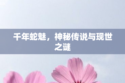 千年蛇魅，神秘传说与现世之谜
