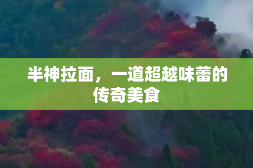 半神拉面，一道超越味蕾的传奇美食