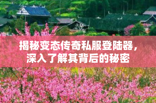 揭秘变态传奇私服登陆器,深入了解其背后的秘密 揭秘变态传奇私服登陆器,深入了解其背后的秘密