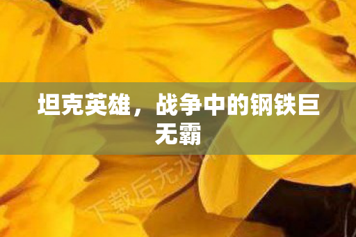 坦克英雄，战争中的钢铁巨无霸