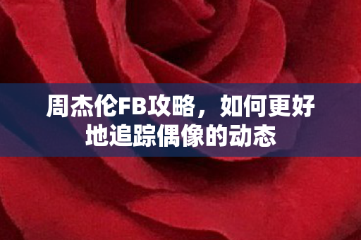 周杰伦FB攻略，如何更好地追踪偶像的动态