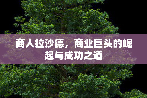 商人拉沙德,商业巨头的崛起与成功之道 商人拉沙德,商业巨头的崛起与成功之道