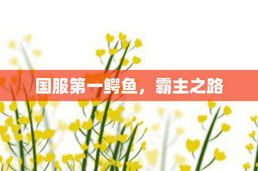 国服第一鳄鱼，霸主之路