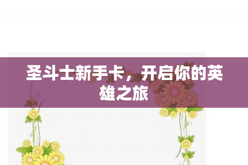 圣斗士新手卡,开启你的英雄之旅 圣斗士新手卡,开启你的英雄之旅