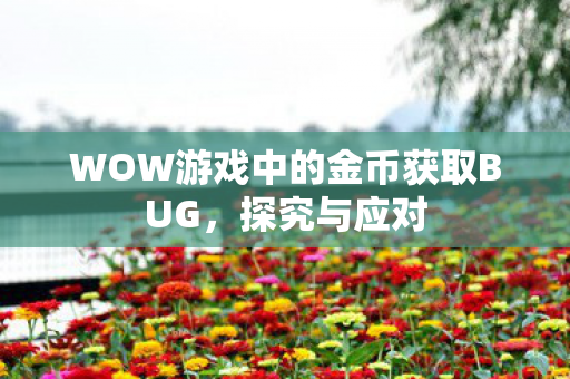 WOW游戏中的金币获取BUG,探究与应对 WOW游戏中的金币获取BUG,探究与应对