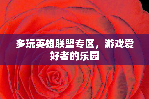 多玩英雄联盟专区，游戏爱好者的乐园