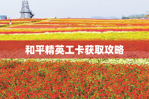 和平精英工卡获取攻略