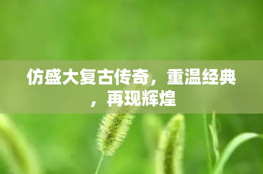 仿盛大复古传奇，重温经典，再现辉煌