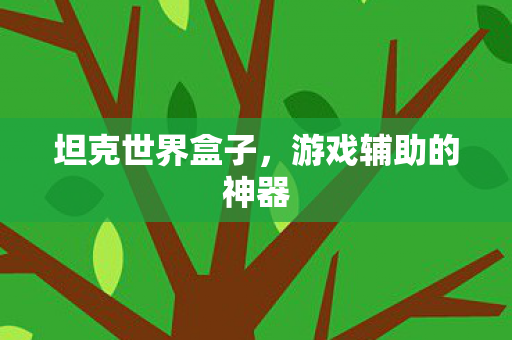 坦克世界盒子，游戏辅助的神器