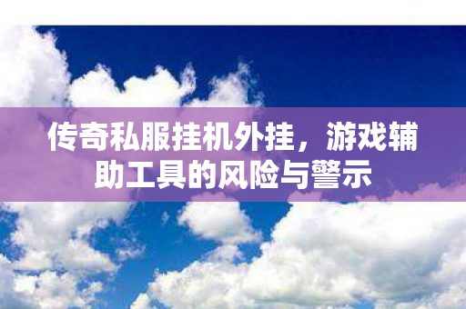 传奇私服挂机外挂，游戏辅助工具的风险与警示