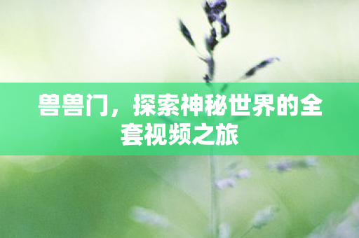 兽兽门，探索神秘世界的全套视频之旅