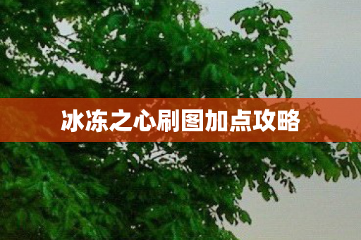 冰冻之心刷图加点攻略