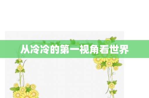 从冷冷的第一视角看世界