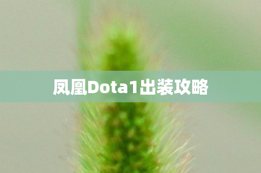 凤凰Dota1出装攻略
