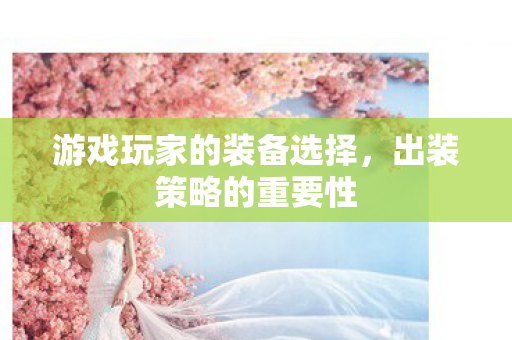 游戏玩家的装备选择，出装策略的重要性