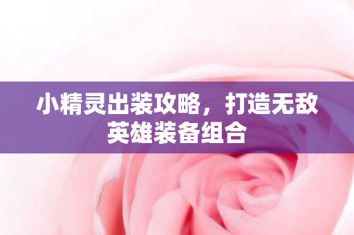 小精灵出装攻略，打造无敌英雄装备组合