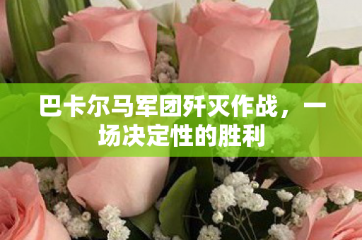 巴卡尔马军团歼灭作战，一场决定性的胜利