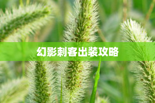幻影刺客出装攻略 幻影刺客出装攻略