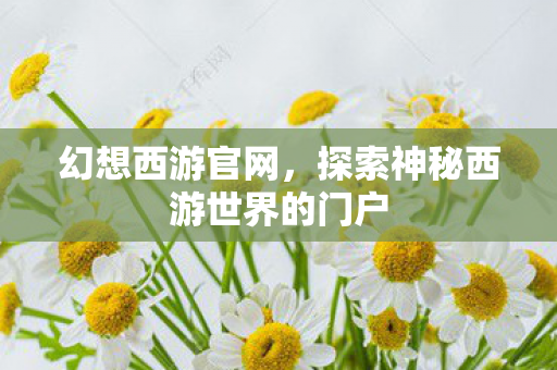 幻想西游官网,探索神秘西游世界的门户 幻想西游官网,探索神秘西游世界的门户