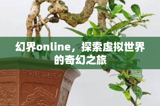 幻界online,探索虚拟世界的奇幻之旅 幻界online,探索虚拟世界的奇幻之旅