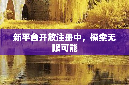 新平台开放注册中，探索无限可能