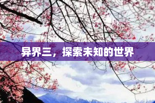 异界三,探索未知的世界 异界三,探索未知的世界