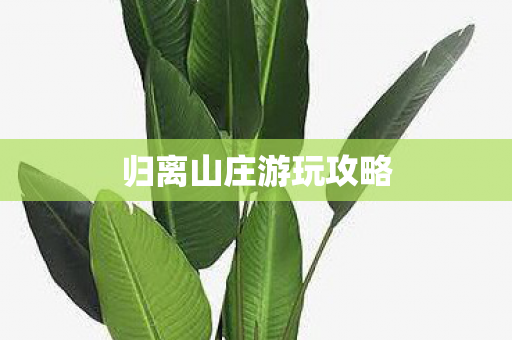 归离山庄游玩攻略