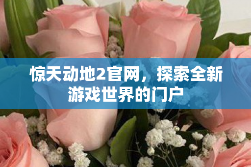 惊天动地2官网，探索全新游戏世界的门户