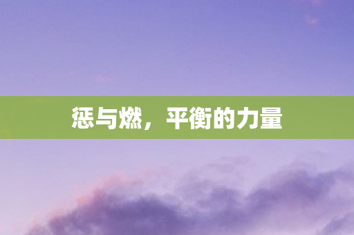 惩与燃,平衡的力量 惩与燃,平衡的力量