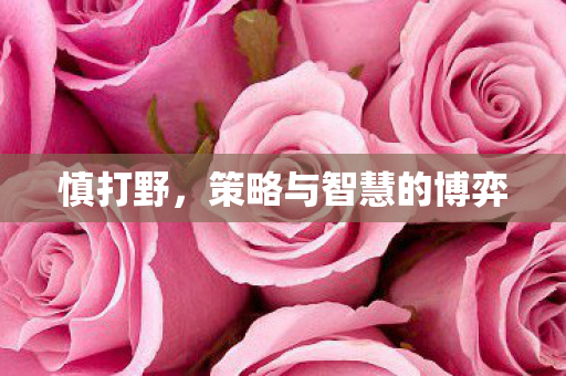 慎打野,策略与智慧的博弈 慎打野,策略与智慧的博弈