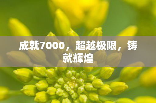 成就7000，超越极限，铸就辉煌