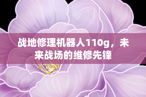 战地修理机器人110g，未来战场的维修先锋